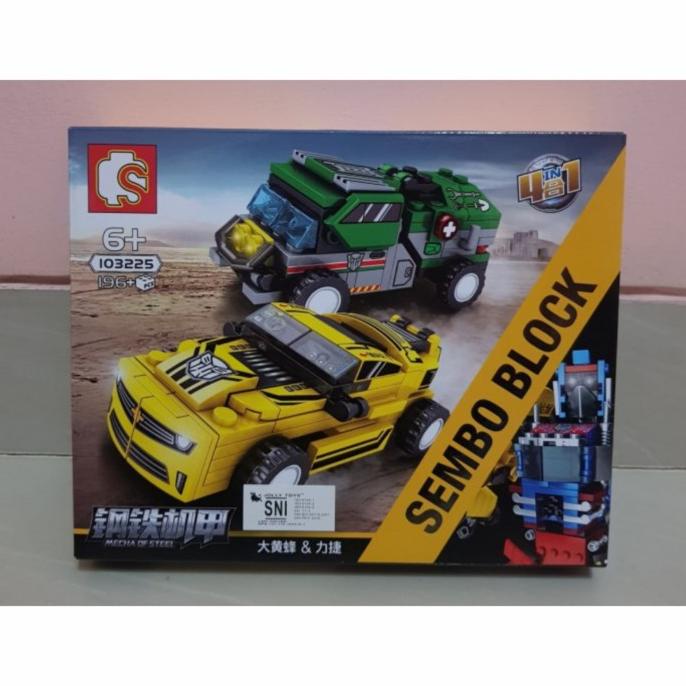 Mainan Sembo Lego Block Mobil Bumblebee - Bolck Susun Anak