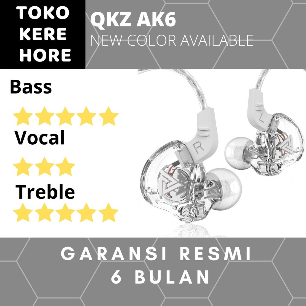 [Rusak Tukar Baru] QKZ AK6 Sport Earphone dengan Mic