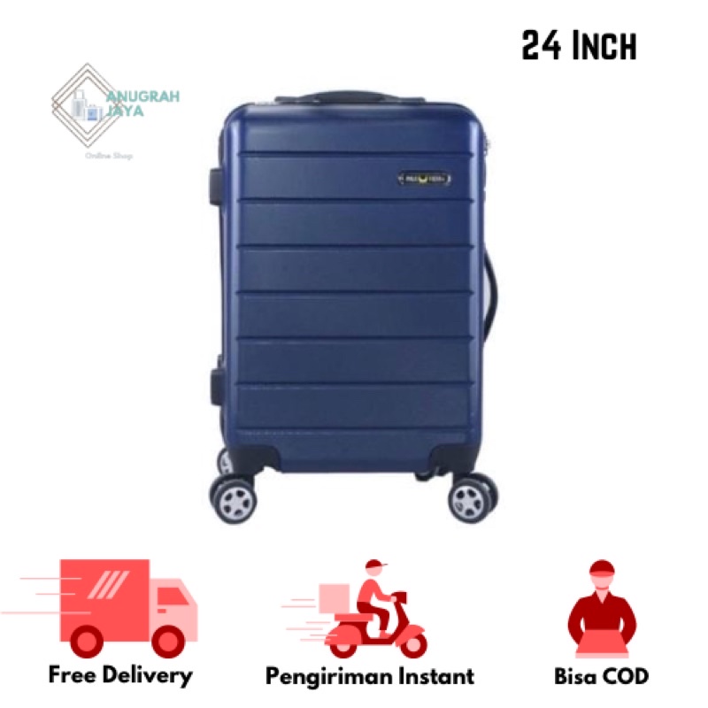 Koper Polo Vienna 001 ukuran 24 inch berbahan fiber koper Hardcase