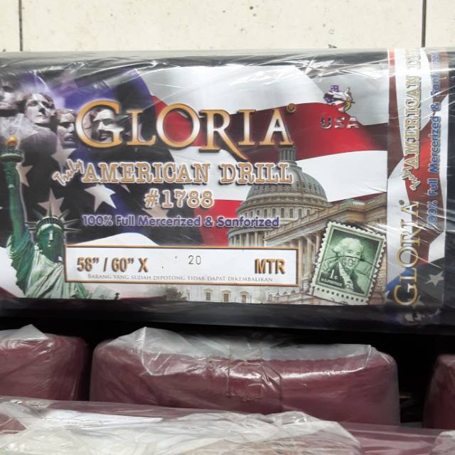 Bahan Seragam. American Drill Gloria Asli. Bukan Abal Abal. Lebar 150cm, isi 35meter. Verlando, Vent