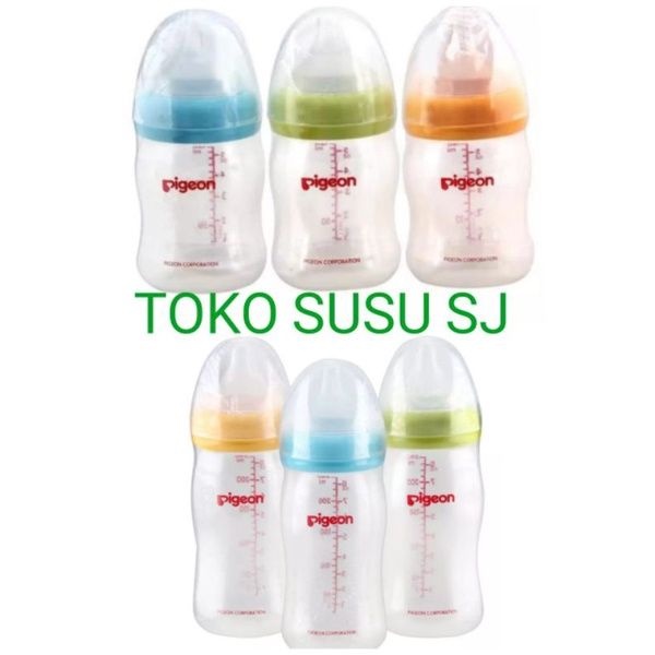 Pigeon Peristaltic wide neck soft touch botol susu 160 ml 240 ml/160ml/240ml