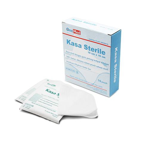 [16] Kasa Sterile Onemed 16 x 16 cm isi 16 pc - Kasa Steril Individual Packing