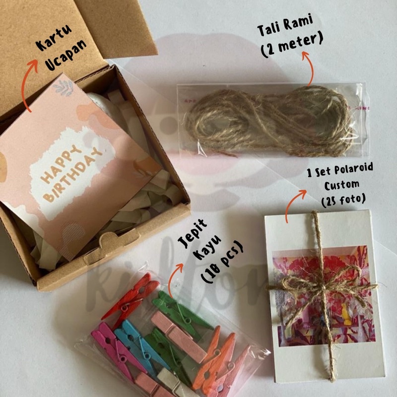 GIFT BOX BIRTHDAY/ PHOTO BOX POLAROID / KADO PACAR HADIAH KADO WISUDA