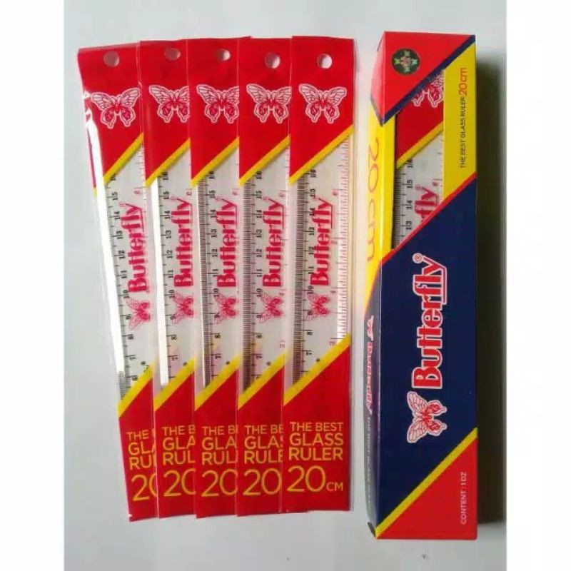

PENGGARIS PLASTIK 20CM BUTTERFLY (LUSIN)