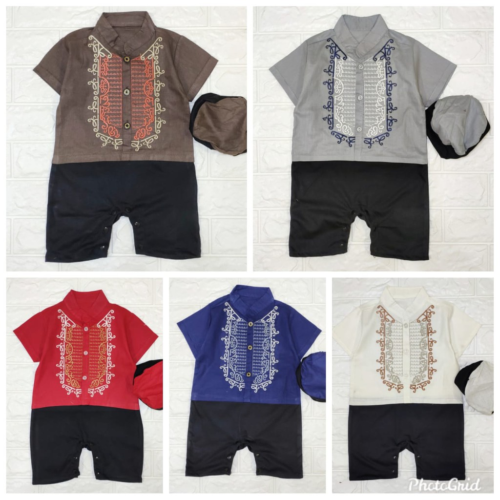 Baju Koko Bayi Romper Jumper Koko Peci Trend Vos Baju Koko Bayi Romper Jumper Koko Peci Trend Vos
