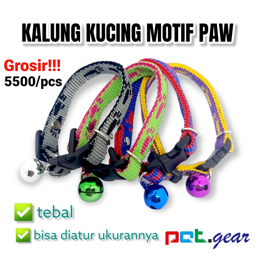 STRAP Kalung Kucing Motif Paw