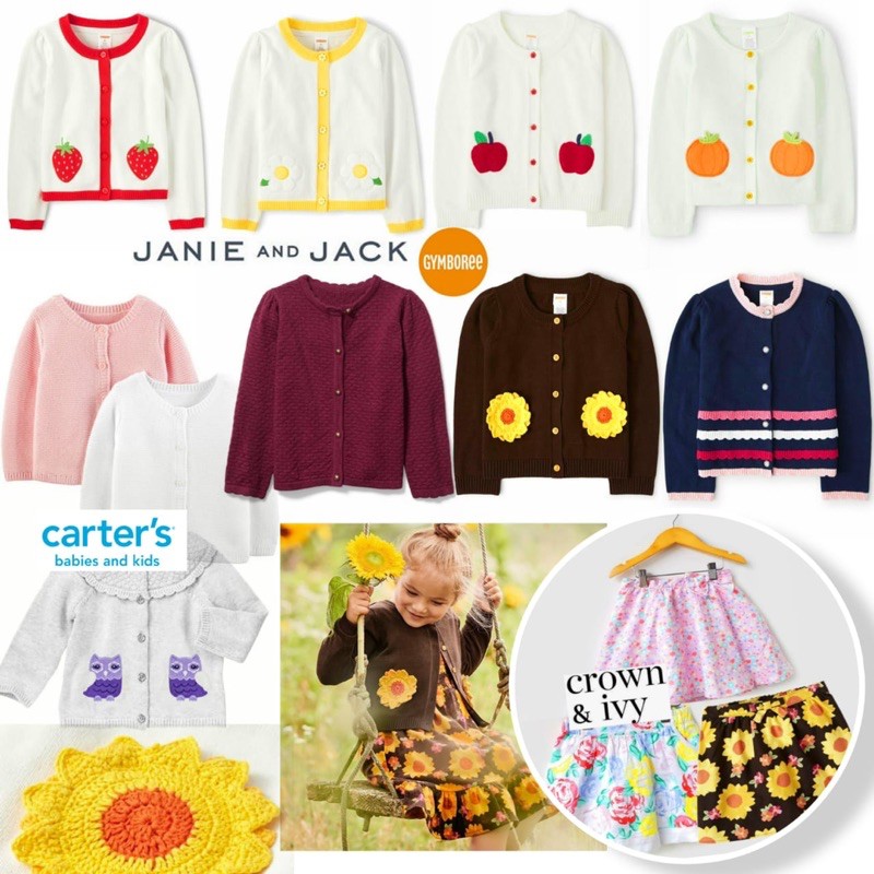 [NB-8Y] Cardigan Rajut Gymboree/Carter’s/JanJack 100% Original. Cardigan Anak Perempuan Branded.