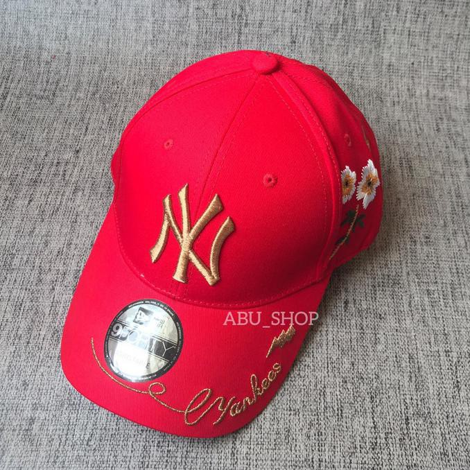 Menakjubkan Topi Ny Yankees Mlb Import - Merah Muda Bergaransi