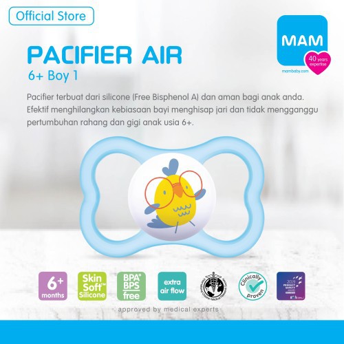 MAM Night / ORIginal / AIR Pacifier Orthodontic Empeng Bayi [0-6bulan] (DIJAMIN ORI 100%)