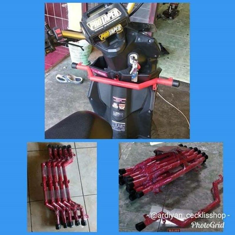 crashbar dudukan lampu tembak beat