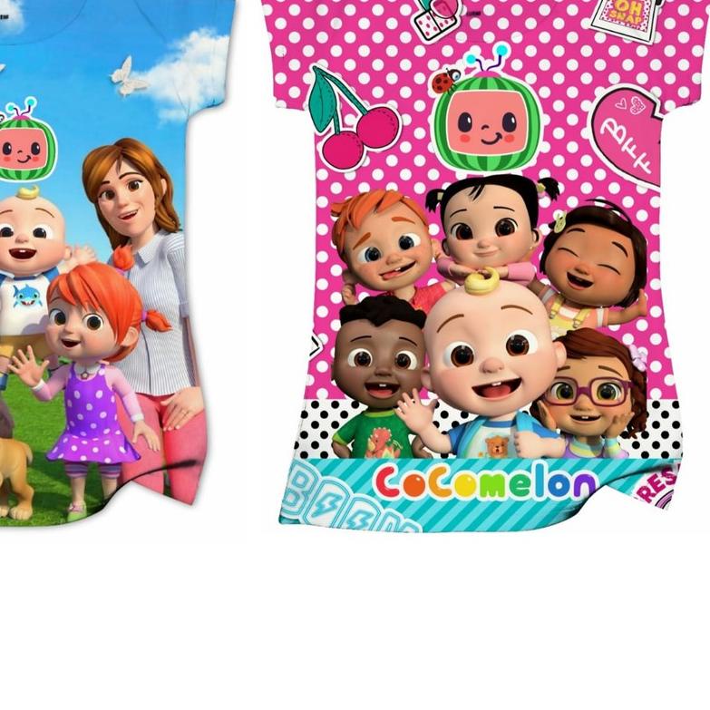 ➻ Dress Anak Perempuan Karakter COCOMELON / Baju Anak Perempuan COCOMELON ۞