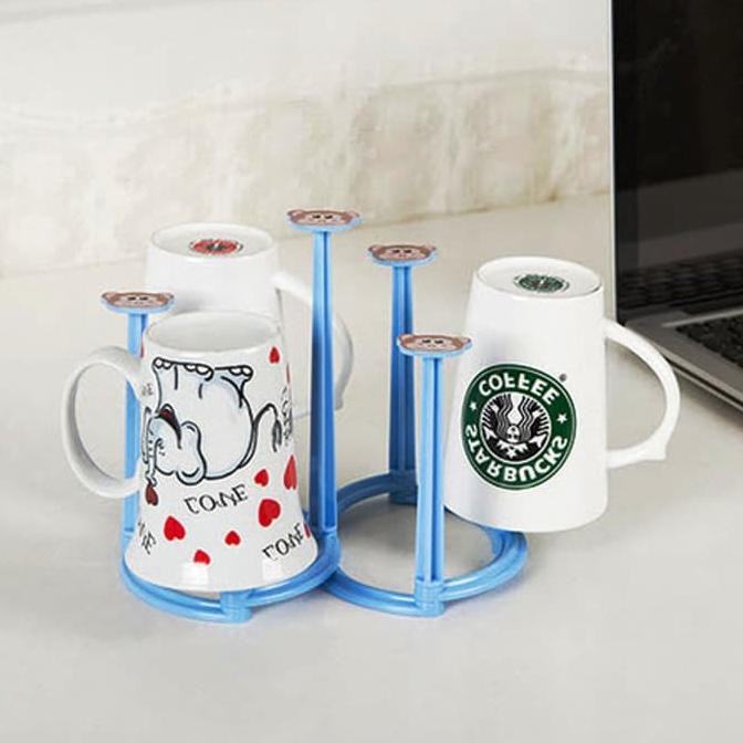 Rak Pengering Gelas Tatakan Gelas Lipat Portable Rak Wastafel Sink Ok