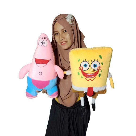 Boneka sepasang Spongebob M Dan Patrick L terlaris bisa COD