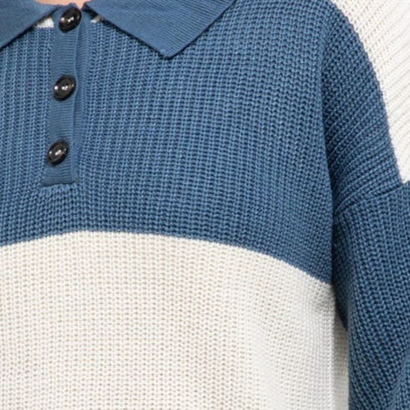 SWEATER RAJUT POLOK KNIT MOTIF TERBARU/SWEATER  BLOUSE RAJUT WANITA KOREAN STYILE