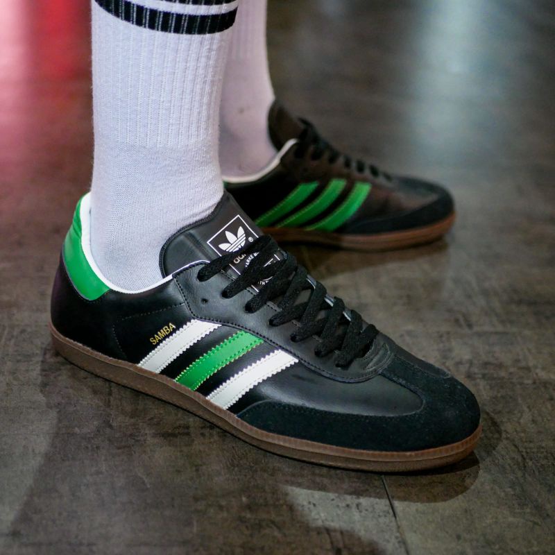 Sepatu Adidas Samba OG Black List White Green Original BNWB