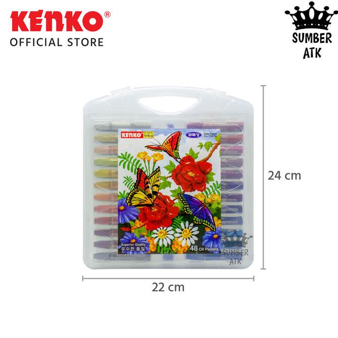 

(BISA COD) CRAYON OIL PASTEL KENKO 48 WARNA PP CASE ORIGINAL - 1 PCS BERMUTU Kode 440