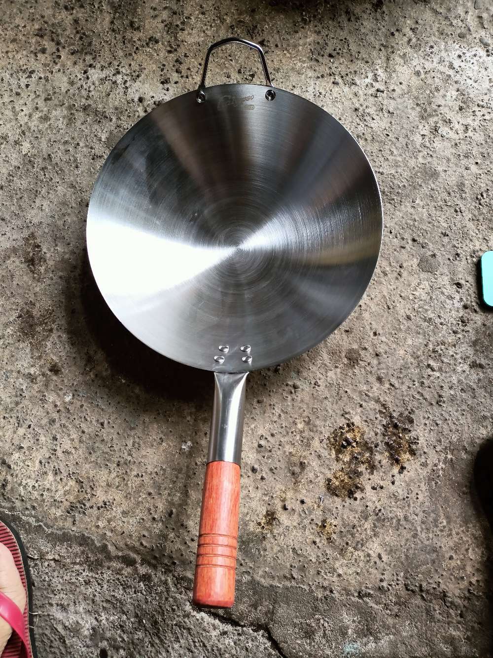 Wajan Stainless Calypso Anti Lengket Gagang Panjang Kayu 32cm