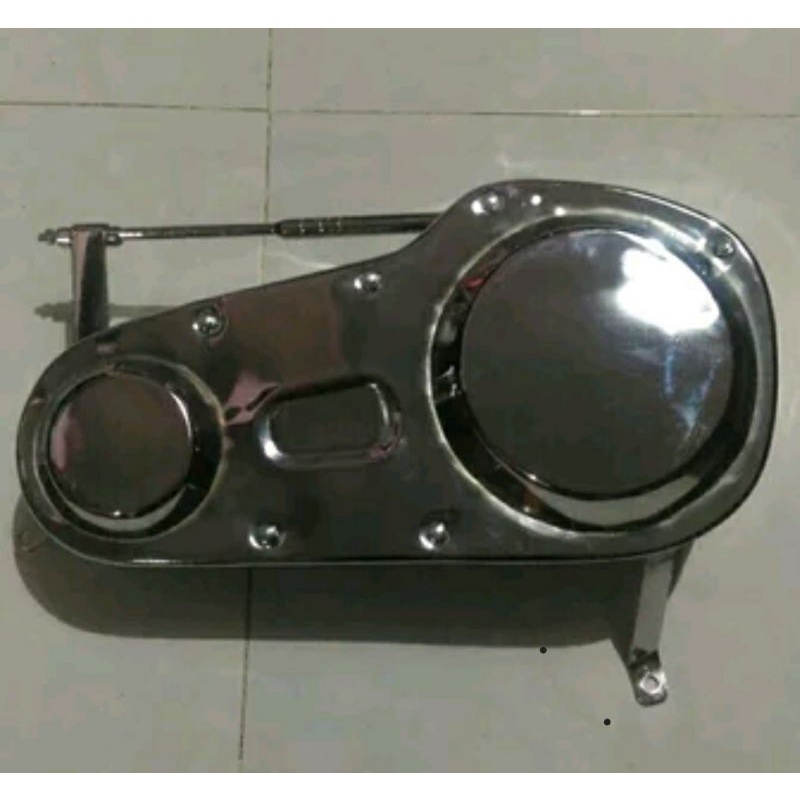 Cover mesin kiri Ruby V250 Full Chrome, model tongkat