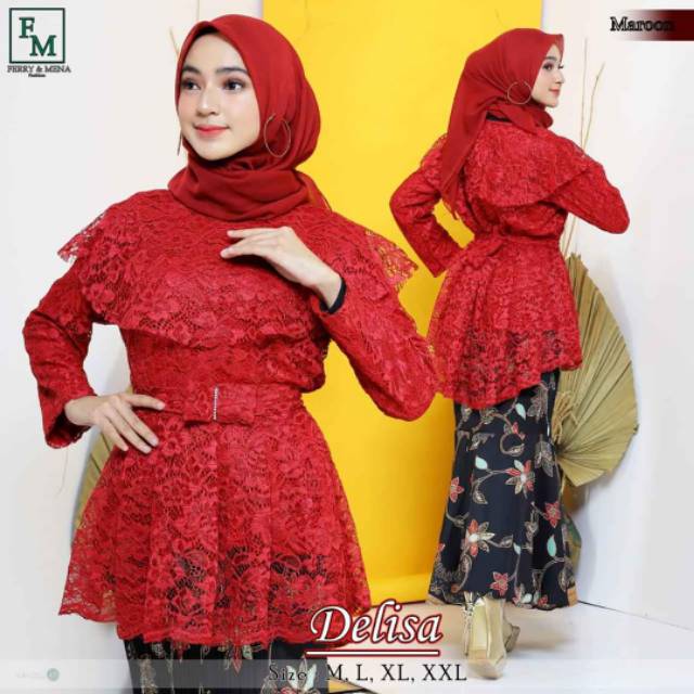 SET KEBAYA DELISA KEBAYA MODERN/KEBAYA TUNANGAN/KEBAYA WISUDA/KEBAYA KONDANGAN