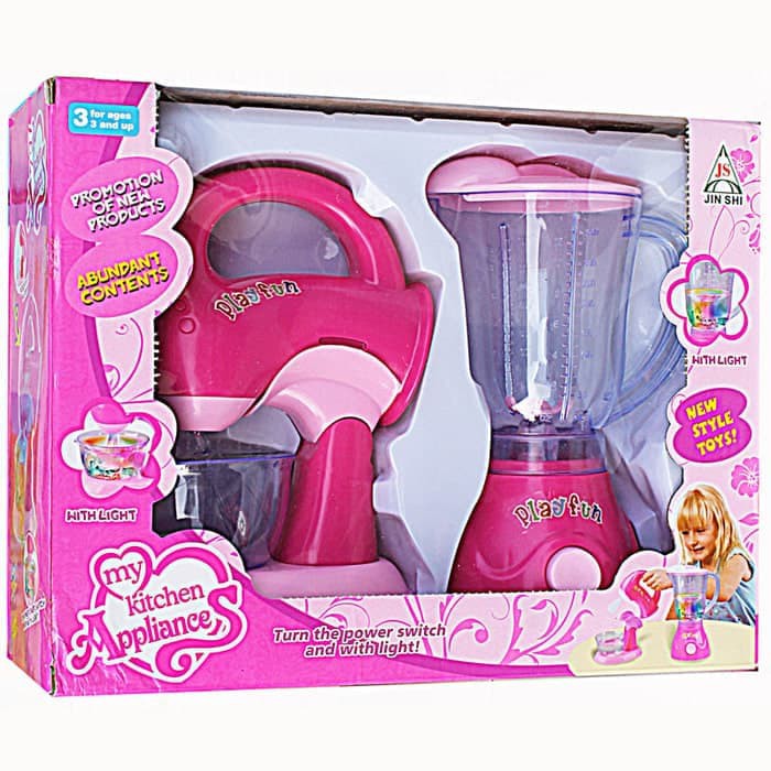 SPESIAL Mainan Anak Perempuan Mixer Blender Pink My Kitchen Appliances 018-03