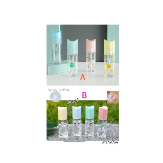 Botol Spray Kosong Transparan Isi Ulang Motif Lucu Unik  Simple Praktis Travel Portable Serbaguna