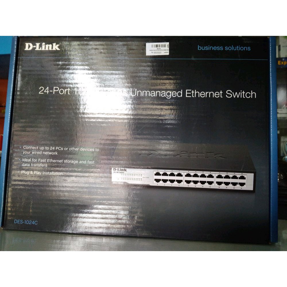 Switch Hub D-Link DLink 24 port DES 1024D