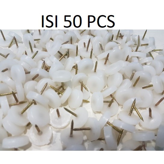 Per 50 Pcs 15 mm Paku Plastik Alas Kaki Bawah Meja Kursi Lemari Sofa Bangku