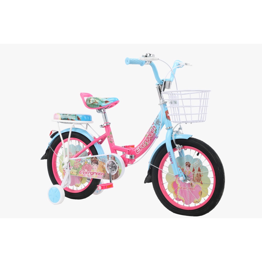 Sepeda Lipat 16 Evergreen 1 Speed 7 Speed Girl Single Speed Folding Bike Sepeda Anak Dewasa