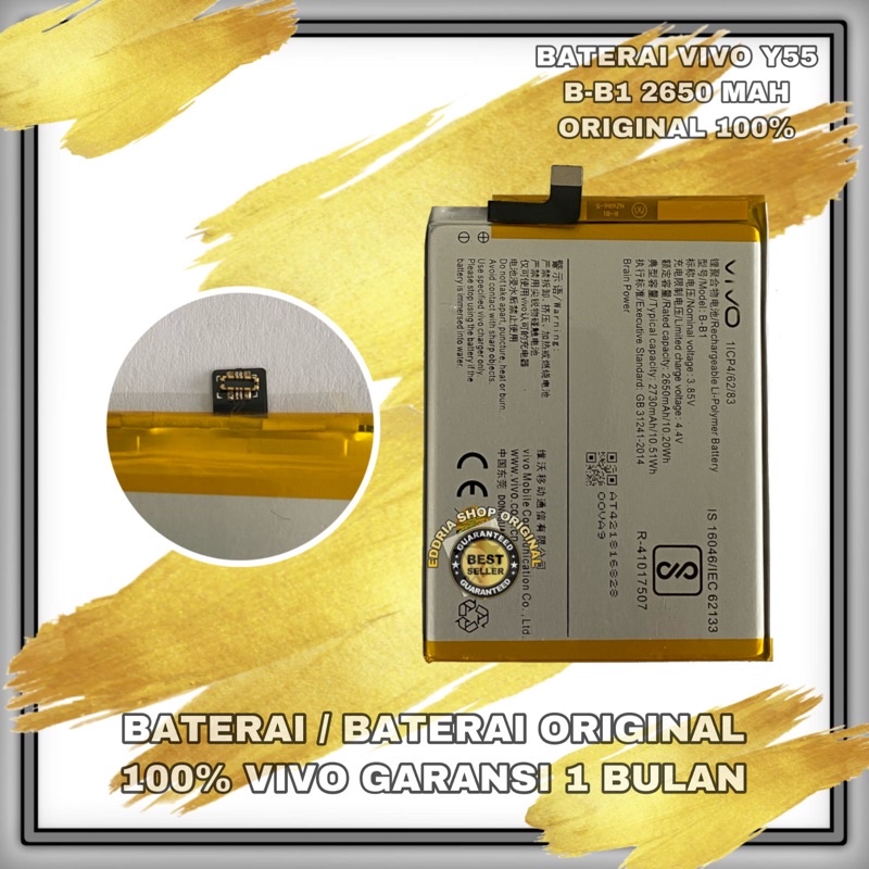 BATERAI BATERAY VIVO Y55 B-B1 2650 MAH ORIGINAL NEW GARANSI 100%