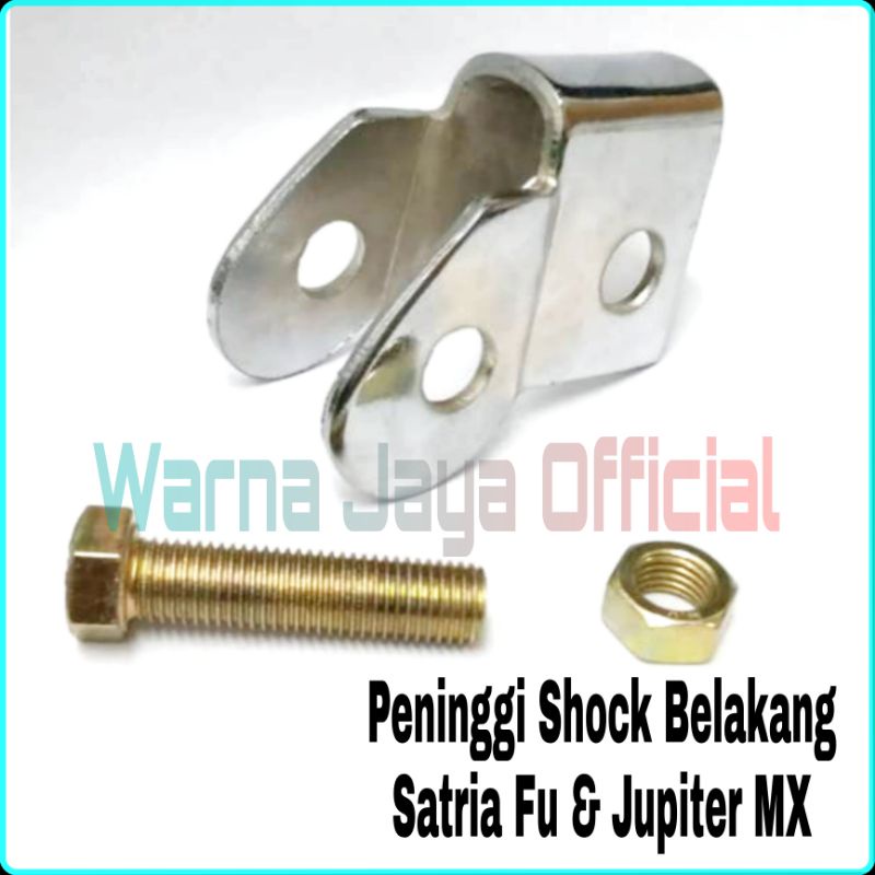 Peninggi Shock Shockbreaker Belakang Satria Fu & Jupiter Mx Besi Tebal +5cm Sambungan Peninggi Mono 