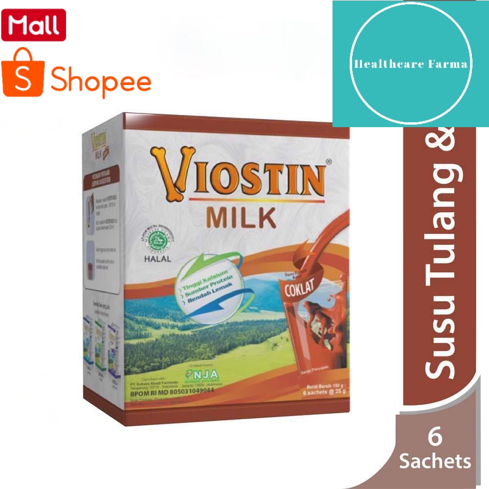 

Viostin Milk Coklat - Susu utk Jaga Ksehatan Tulang & Sendi - 1Box @6sachet