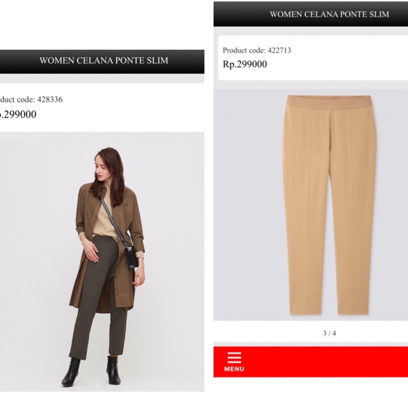 Uniqlo Celana Slim Ponte WOMEN