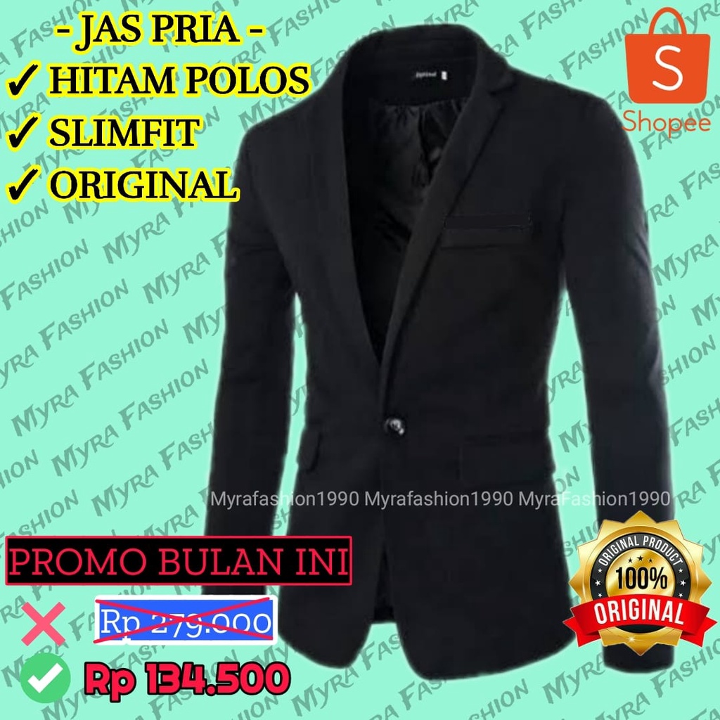 Jas Pria / Jas Blazer Hitam Pria / Jas Blazer Pria / Jas Formal Pria / Jas Pesta / Jas Hitam Polos