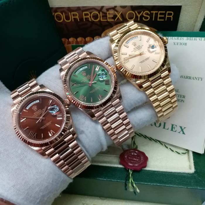 Sale Jam Tangan Rolex Day-Date Automatic Swiss Noob Swiss Limited Edition Stainless Garansi 1 th