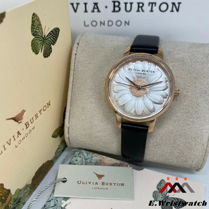 JAM TANGAN OLIVIA BURTON BEE FLORAL ORIGINAL BLACK OLIVIA BURTON WATCH