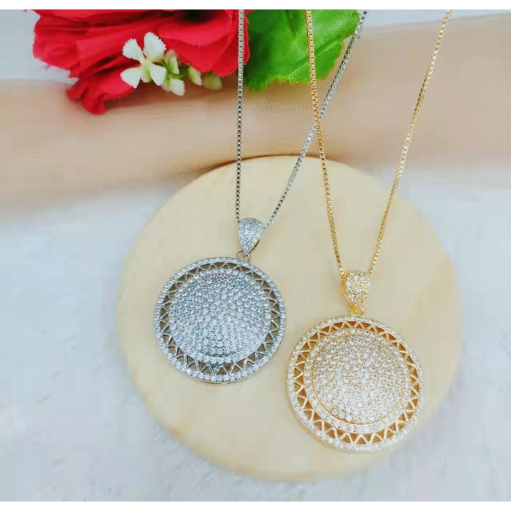 Kalung Xuping Mata Full Lapis Emas Perhiasan Fashion L36