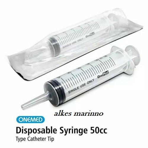 Spuit 50cc Catheter Tip Onemed Lubang Tengah (Tanpa Jarum)