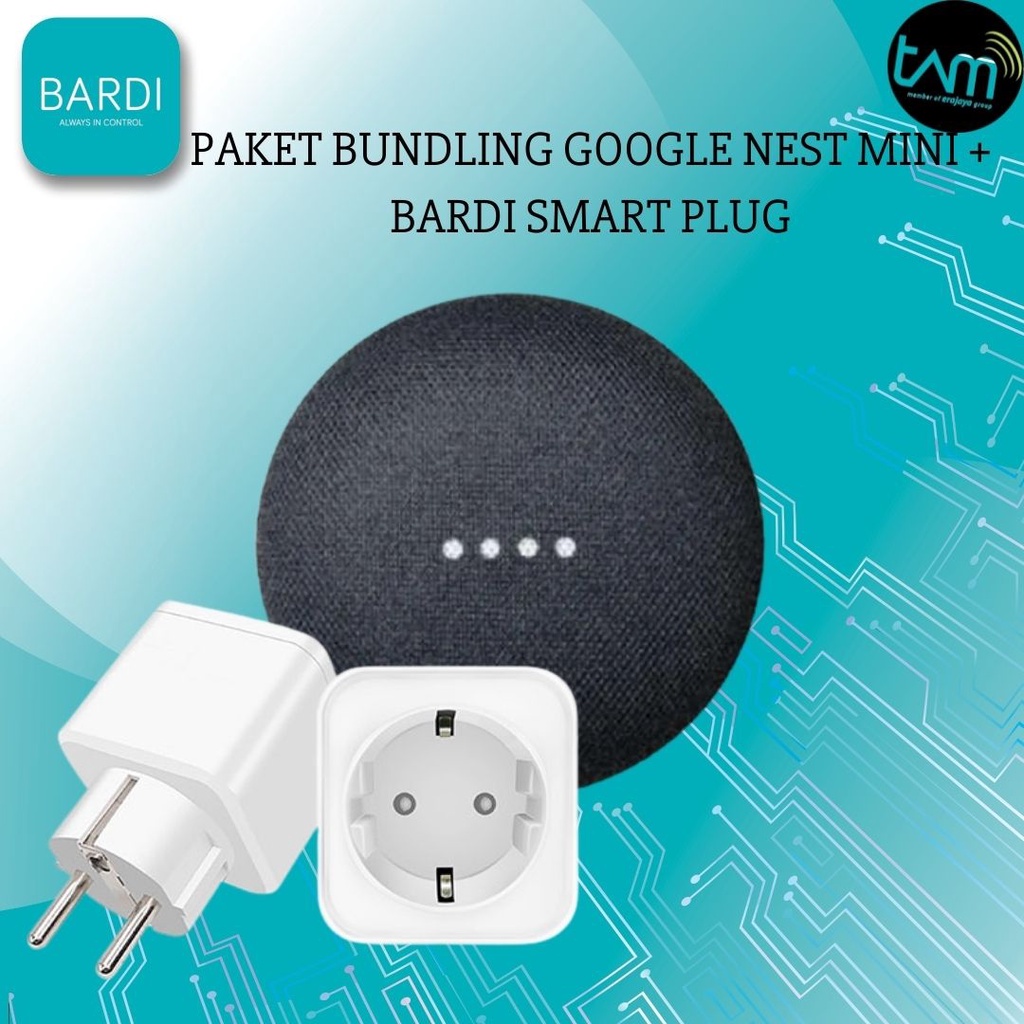 Google Nest Mini TAM Version - BARDI Smart Portable Plug Bundle