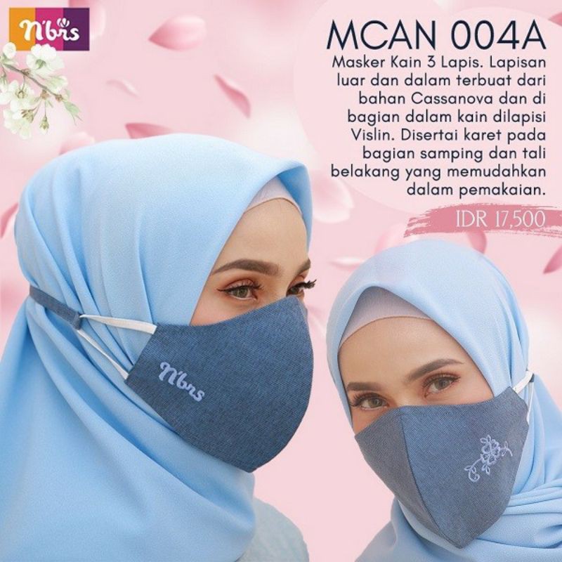 Ready Masker Ori Nibras MC 004A Masker kain 3 Lapis