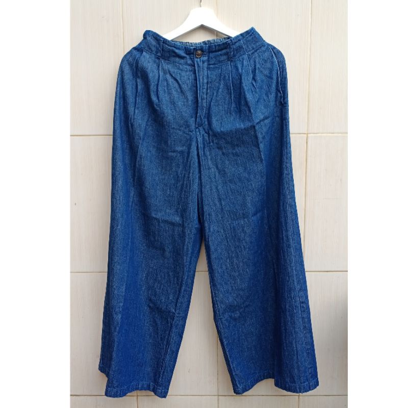 preloved kulot denim GU by uniqlo