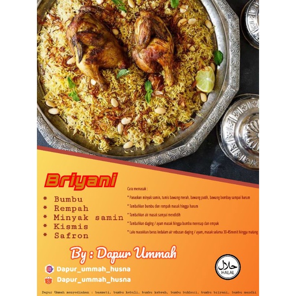 

basmati dan bumbu briyani