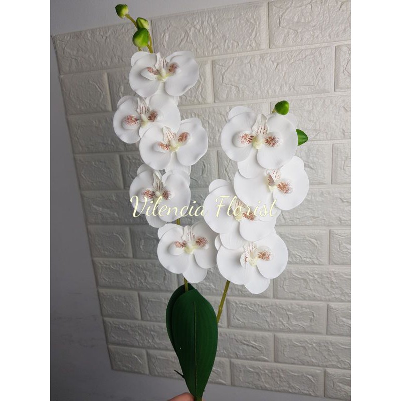 BUNGA ANGGREK ARTIFICIAL LATEX PALSU IMITASI HIAS DEKORASI/ARTIFICIAL FLOWER ORCHID LATEX 3D