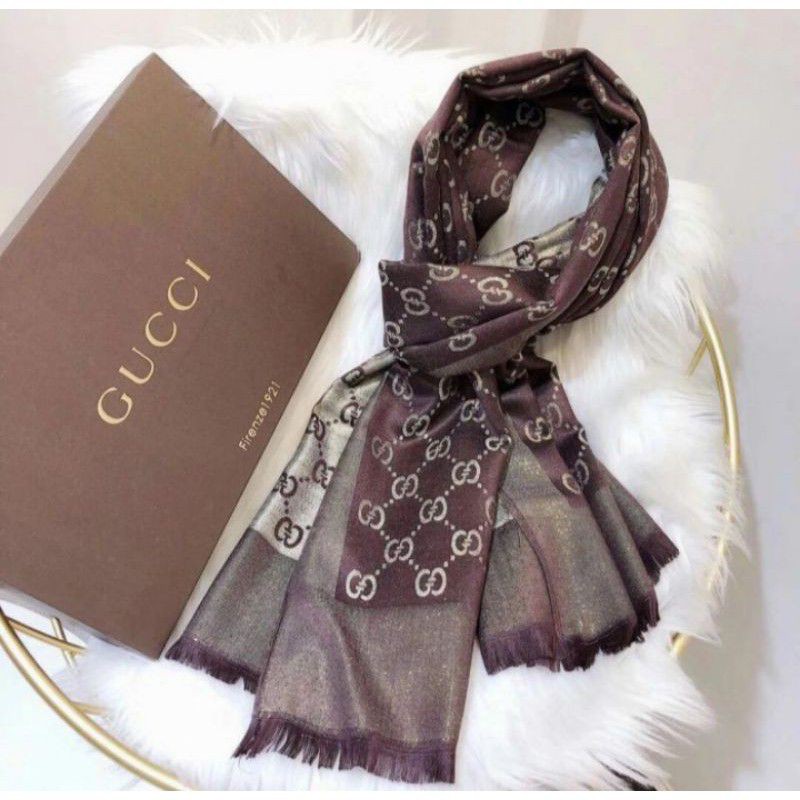 syal scarf motif gucci|| selendang ||fashion wanita || pashmina