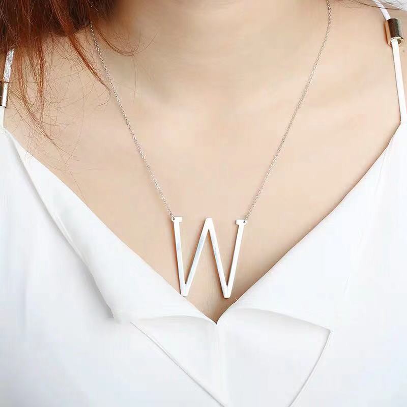 Kalung Abjad Kalung Fashion Murah Wanita Kalung Alfabet bahasa Inggris Liontin