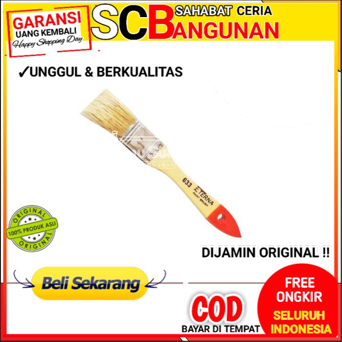 

KUAS CAT ETERNA 633 1 INCH KUAS GAGANG KAYU TEBAL KOAS CAT PAINT BRUSH KUAS 1 " KUAS ETERNA ASLI