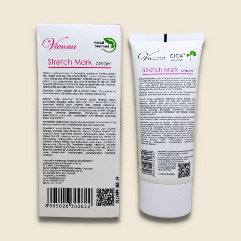 Penghilang StretchMark Vienna Original 80ml Cream Stretch Mark Original 100% Asli