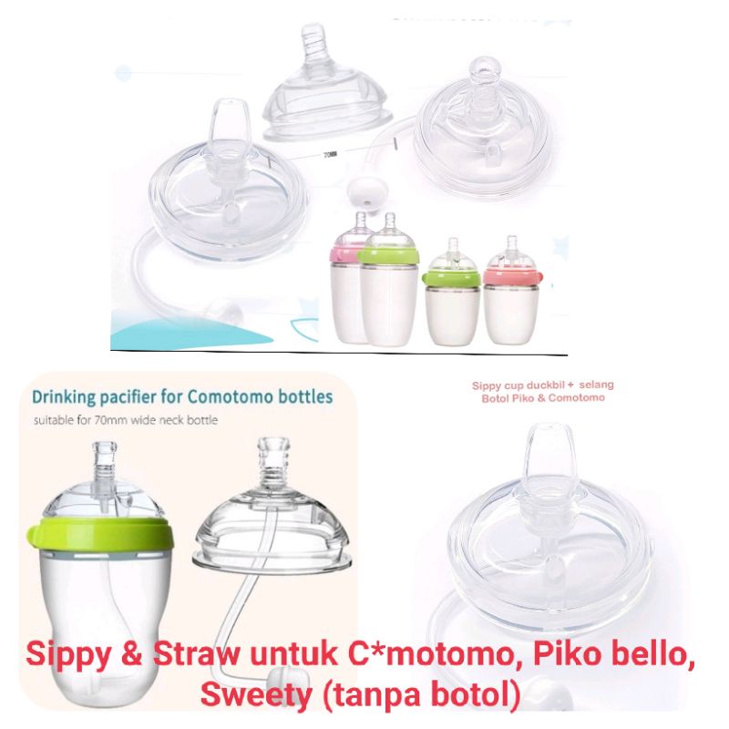 Straw Cup &amp; Sippy Cup Cocok Untuk C*MOTOMO  Piko Bello Sweety Pengganti Dot Sedotan