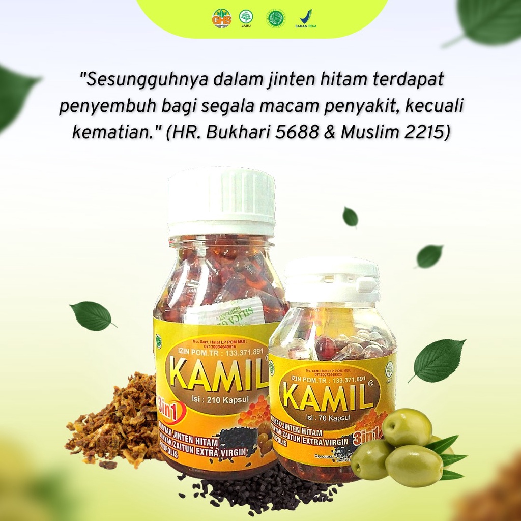 Kamil 3 in 1 - Kapsul Kamil Habbatussauda 3 In 1 (Habbatussauda, Minyak Zaitun, Propolis)