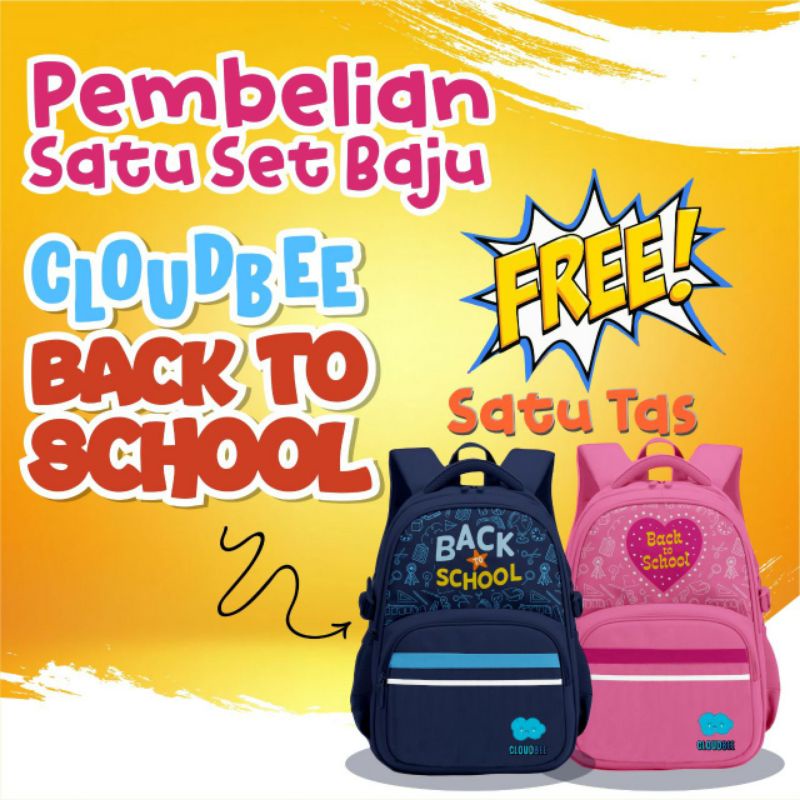 CLOUDBEE SET BACK TO SCHOOLS + Free TAS BACK PACK KEREN