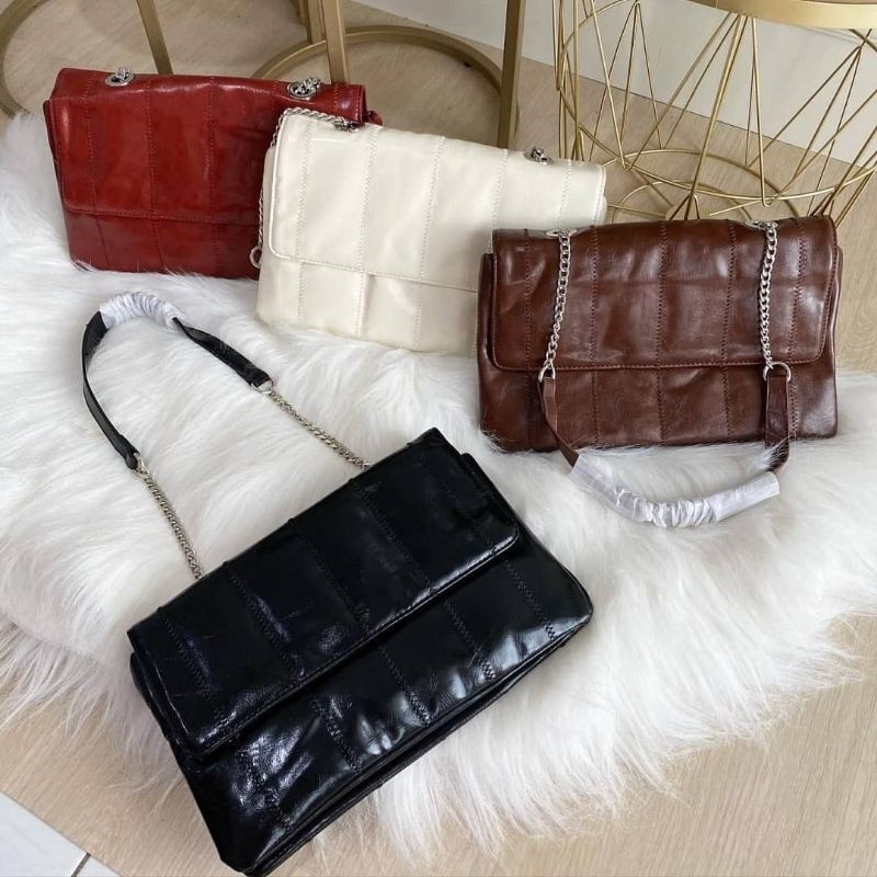 ZRA Quilted Crossbody Bag with Flap